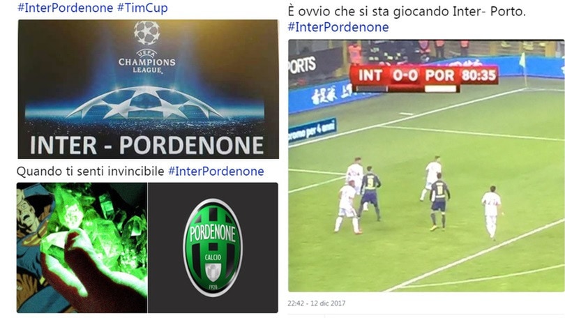 L'Inter ai rigori con il Pordenone: le ironie dilagano