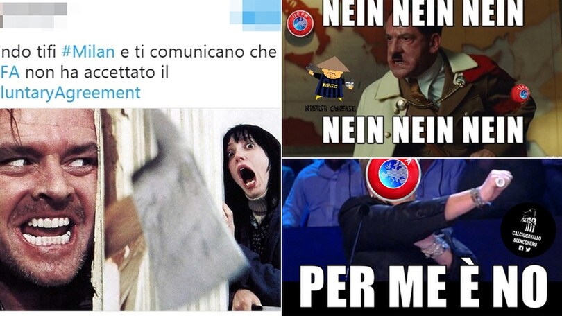 L'Uefa boccia il Milan: i social si scatenano