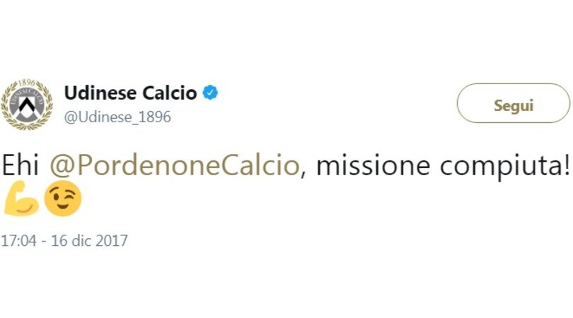 Inter, maledizione friulana. L'Udinese scrive al Pordenone: «Missione compiuta»