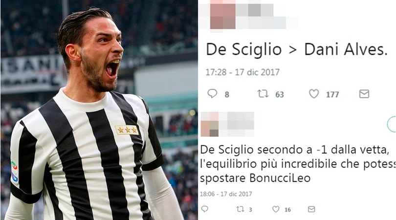 De Sciglio, web in estasi: «Dani Alves chi? E che affare con Bonucci!»