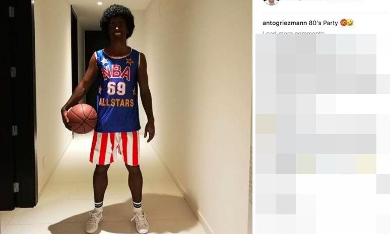 Griezmann si maschera da giocatore di basket nero: accusato di razzismo