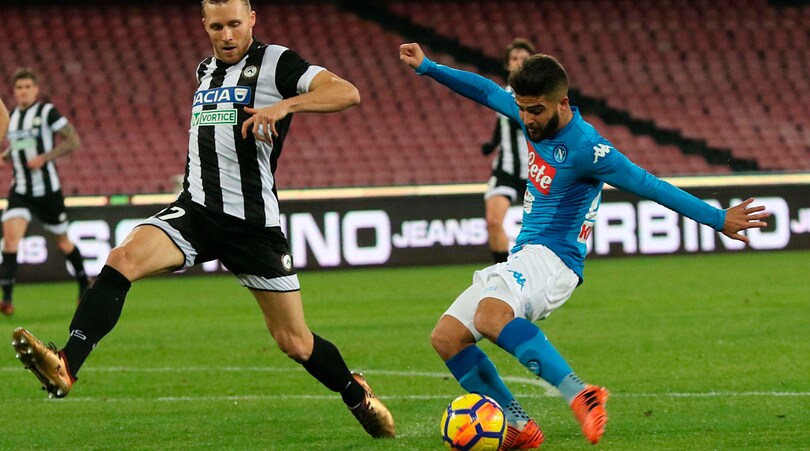 Ottavi Coppa Italia, Napoli-Udinese 1-0: la risolve Insigne