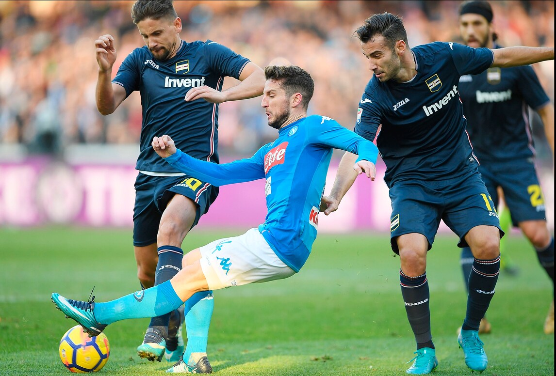 Serie A Napoli-Sampdoria 3-2, il tabellino