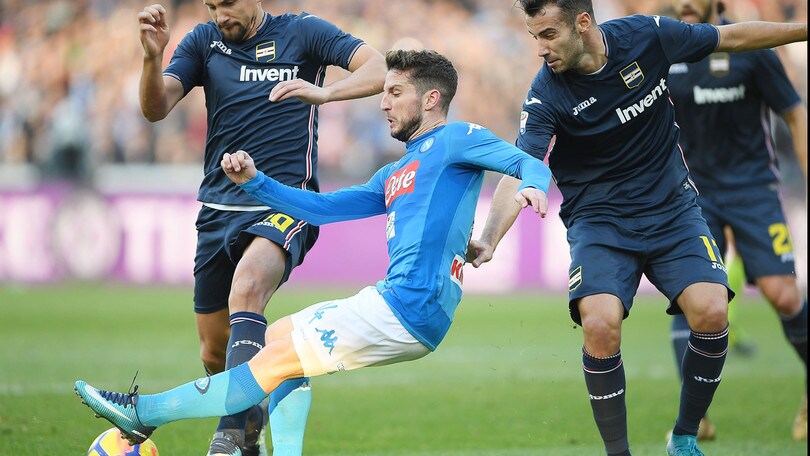 Serie A Napoli-Sampdoria 3-2, il tabellino