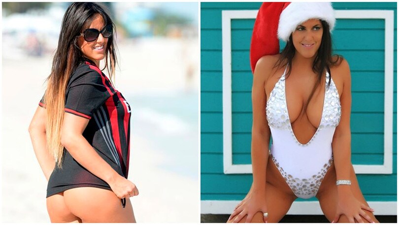 La milanista Claudia Romani festeggia il Natale in spiaggia