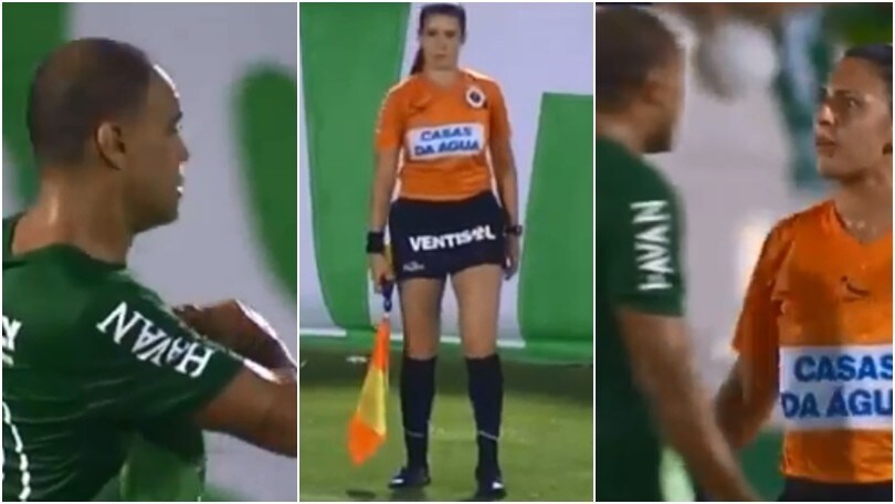 Denilson dedica un cuore alla guardalinee: l'arbitro lo rimprovera