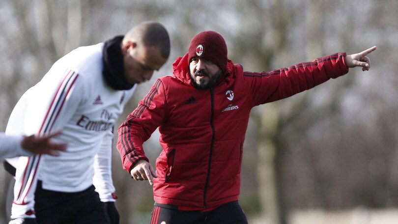 Milan, la festa post-derby è già finita: grinta Gattuso a Milanello 