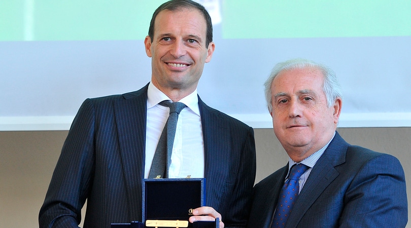 Serie A, Allegri premiato con la Panchina d'Oro