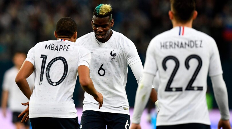 La Francia si riscatta in Russia: doppietta di Mbappé, Pogba scatenato