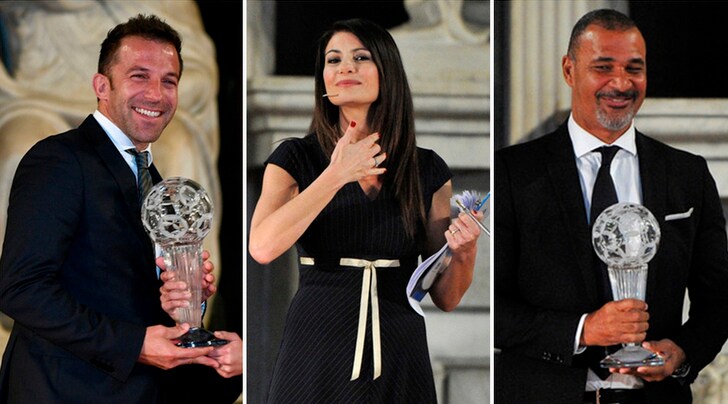 Ilaria D'Amico premia Del Piero. Sei nuove leggende nella Hall of Fame