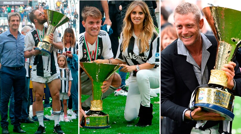 Coppa e champagne, la festa della Juventus sul campo