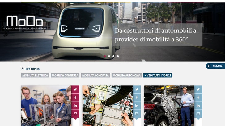 MoDo, Volkswagen mette on line la mobilità di domani