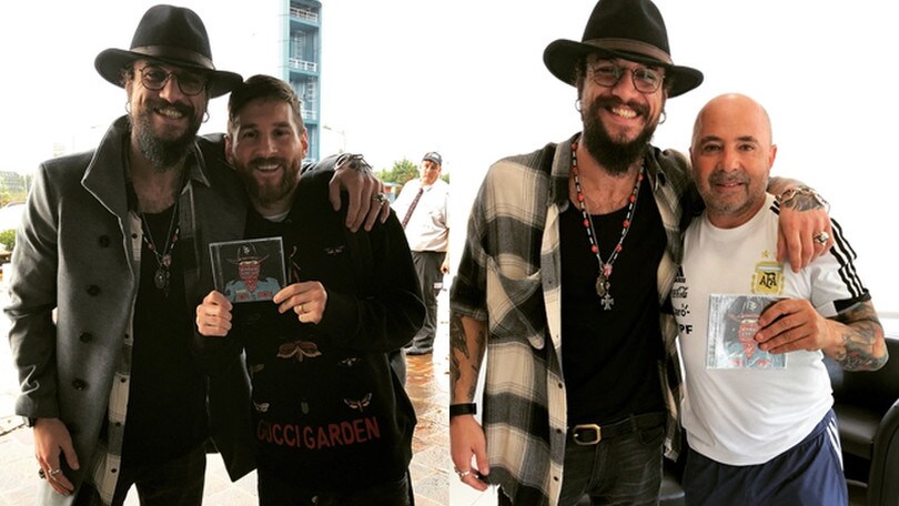 Osvaldo, visita da rock star nel ritiro dell'Argentina