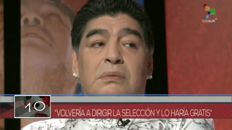 Maradona a Telesur: «Torneri gratis per l'Argentina»