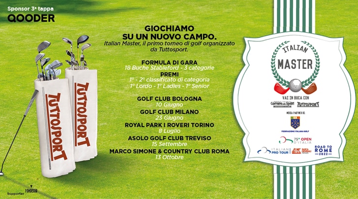 L'Italian Master di Golf arriva a Torino