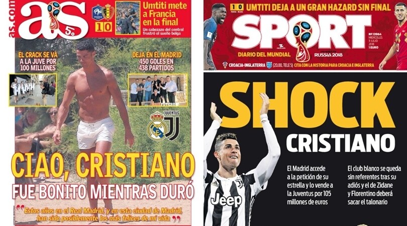 Ronaldo fa il giro del mondo: le prime pagine della stampa estera
