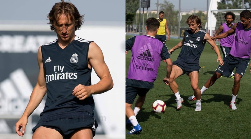 Real Madrid, Luka Modric è tornato ad allenarsi 