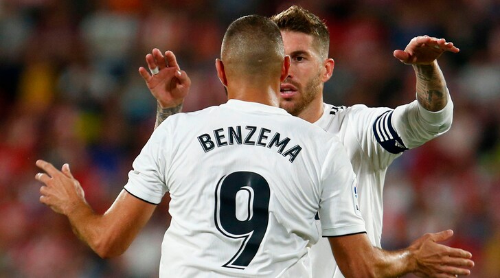 Liga: doppietta di Benzema, il Real batte 4-1 il Girona
