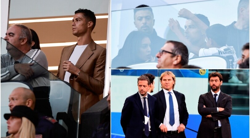 Juventus-Young Boys: Ronaldo fa il tifo in tribuna con Georgina e Cristianinho