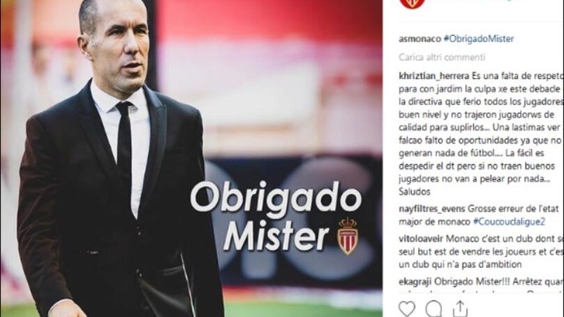 Monaco, ufficiale l'esonero di Jardim