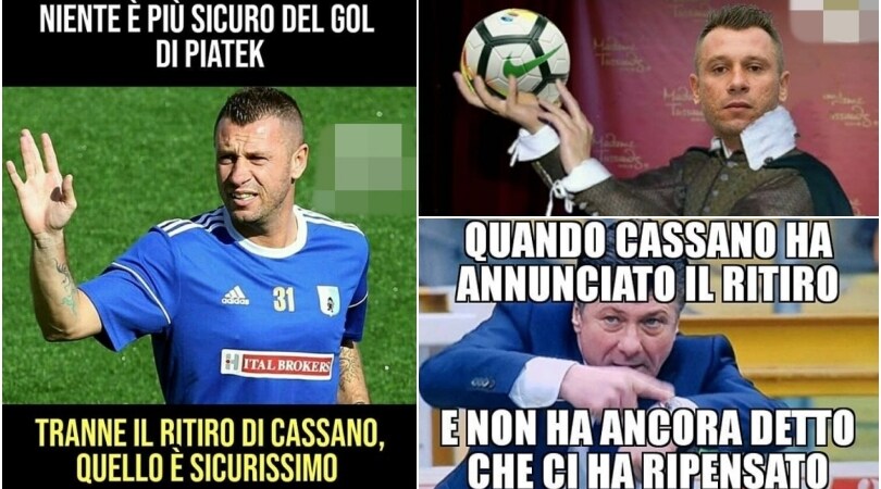 Cassano dà l'addio al calcio con una lettera: il web non perdona