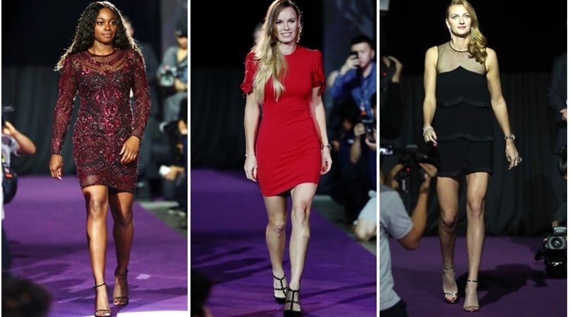 Le tenniste diventano modelle a Singapore