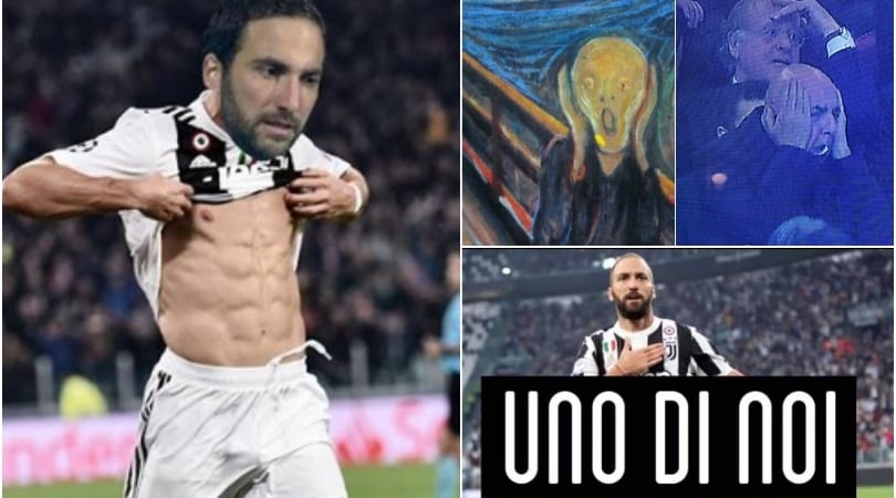 Higuain stecca e perde la testa contro la Juventus: i social non perdonano