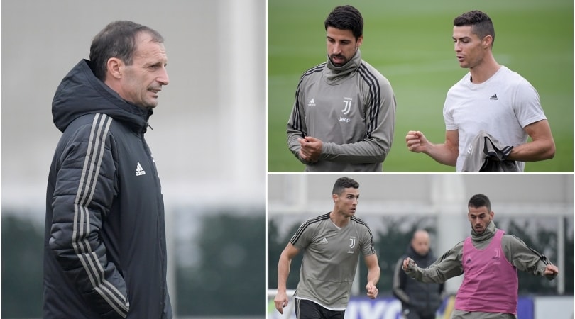 Juventus, Ronaldo è già "caldo" e sfida il freddo alla Continassa