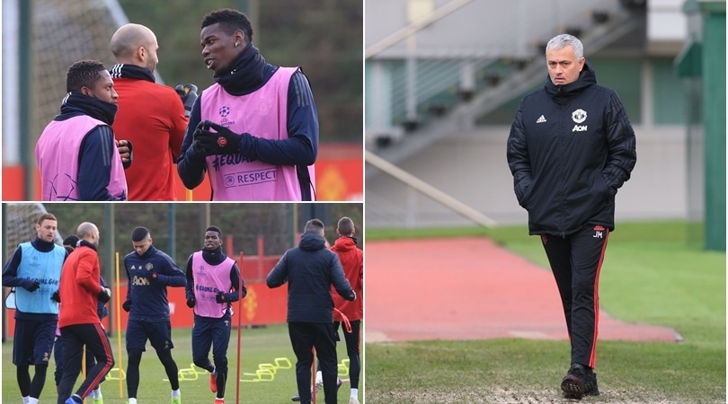 Lo United aspetta il Valencia: Pogba scherza e Mou osserva