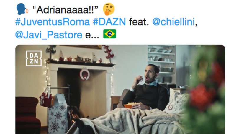 Dazn, spot Juventus-Roma in stile Rocky con Chiellini, Pastore e Adriano