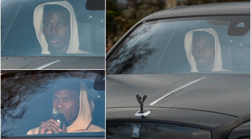 United, via all'era Solskjaer: Pogba arriva in Rolls-Royce e con lo sguardo cupo