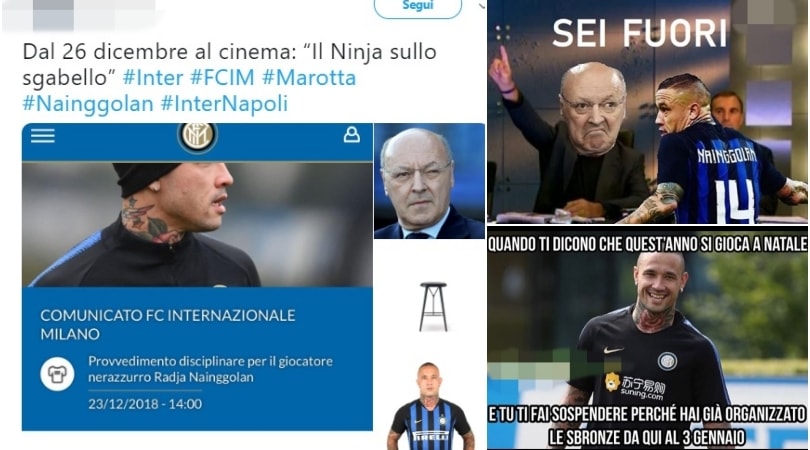 L'Inter sospende Nainggolan, sui social nessun dubbio: «È il metodo Marotta»
