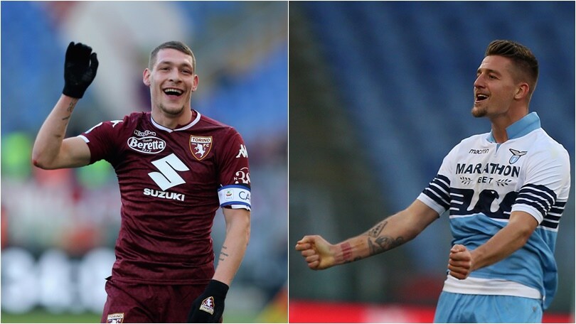 Belotti illude il Torino, Milinkovic salva la Lazio
