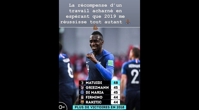 Chapeau Matuidi: nessuno come lui nel 2018