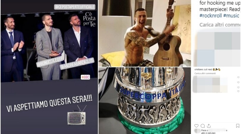 La BBC da Maria De Filippi, CR7 si gode la Supercoppa e Berna fa la rockstar