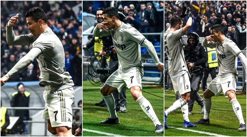 Ronaldo fa la "Dybala mask": gol con dedica alla Joya