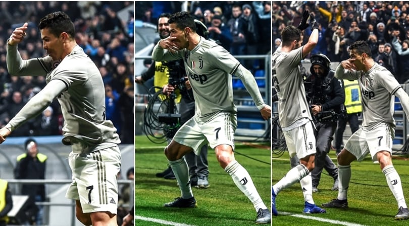 Ronaldo fa la "Dybala mask": gol con dedica alla Joya