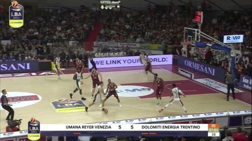 Umana Reyer Venezia-Dolomiti Energia Trentino 77-81
