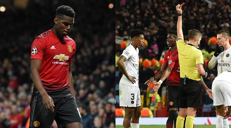 Manchester United, serata da incubo per Pogba: sconfitta e espulsione