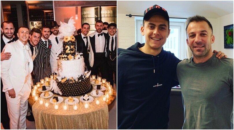 Juventus, che festa Bernardeschi. E Dybala incontra Del Piero...