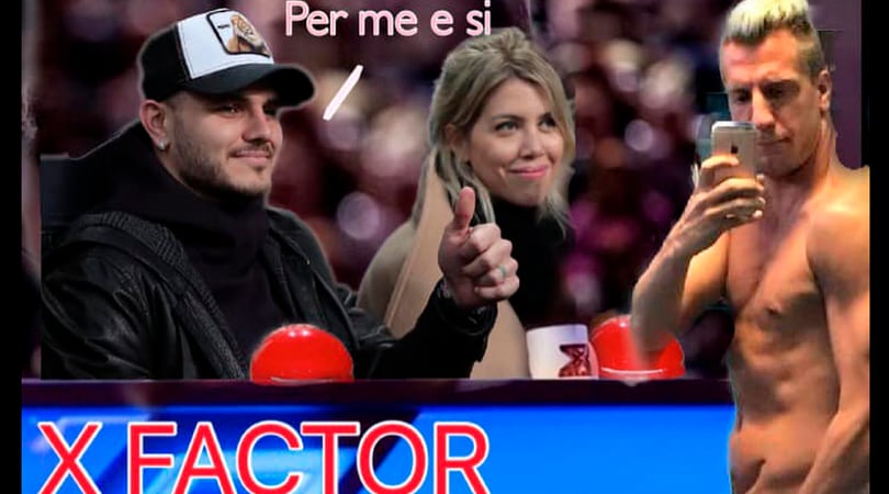 Icardi e Wanda Nara in tribuna, i social inondati di meme