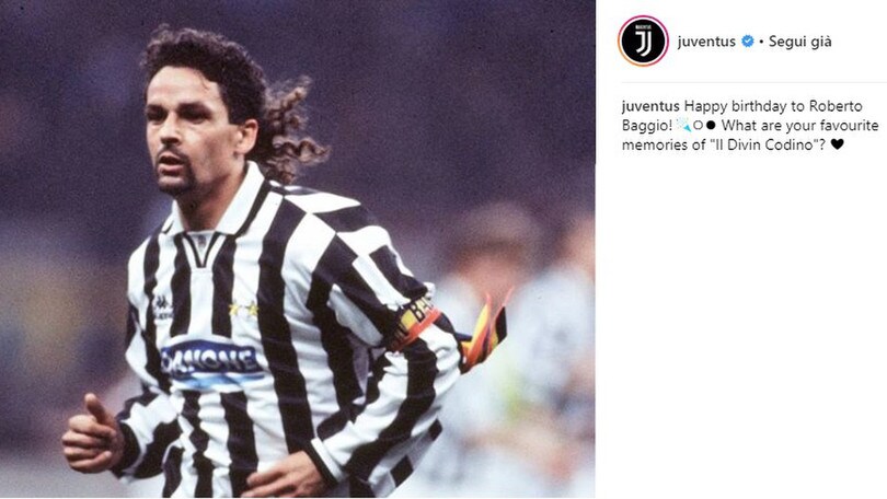Baggio compie 52 anni: dalla Juventus all'Inter, quanti auguri per il "Divin Codino"