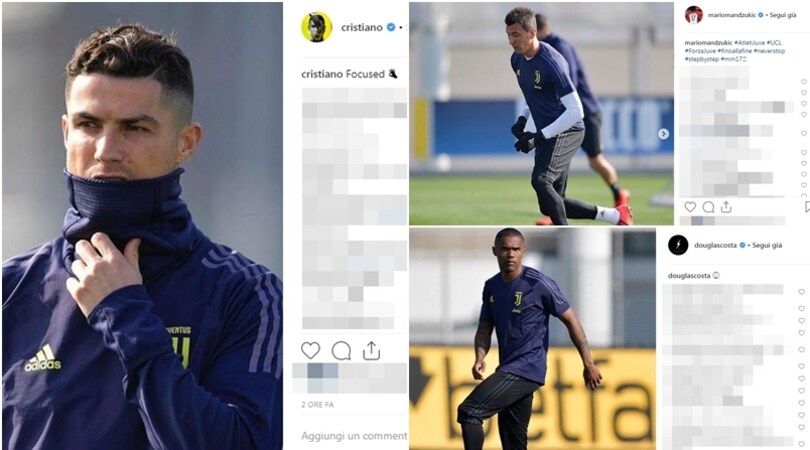 Juventus, testa all'Atletico: dalla concentrazione di Ronaldo alla emoticon di Douglas