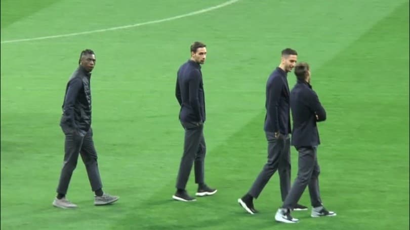 La Juventus "assaggia" il terreno del Wanda Metropolitano