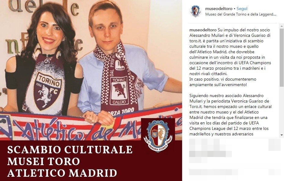 L'Atletico Madrid al Museo del Toro