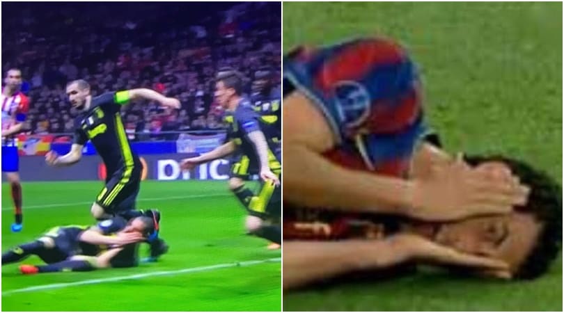 Bonucci alla Busquets: fa finta di essersi fatto male e segue l'azione