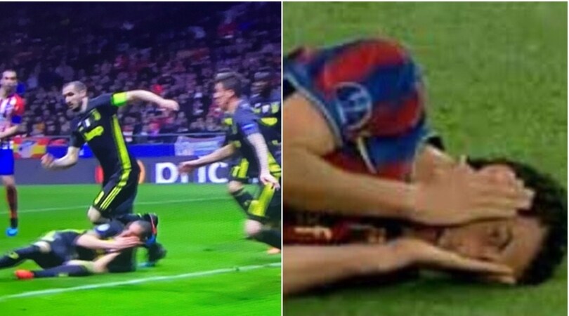 Bonucci alla Busquets: fa finta di essersi fatto male e segue l'azione