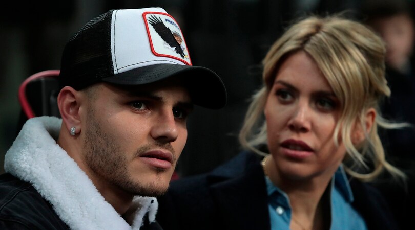 Europa League, Icardi e Wanda Nara a San Siro per Inter-Rapid Vienna