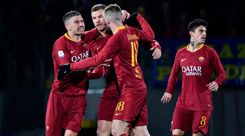 Frosinone-Roma 2-3: Dzeko salva al 95' i giallorossi che replicano al Milan