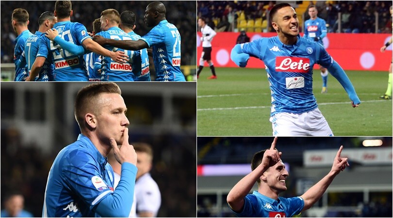 Super Napoli sul Parma, che poker!